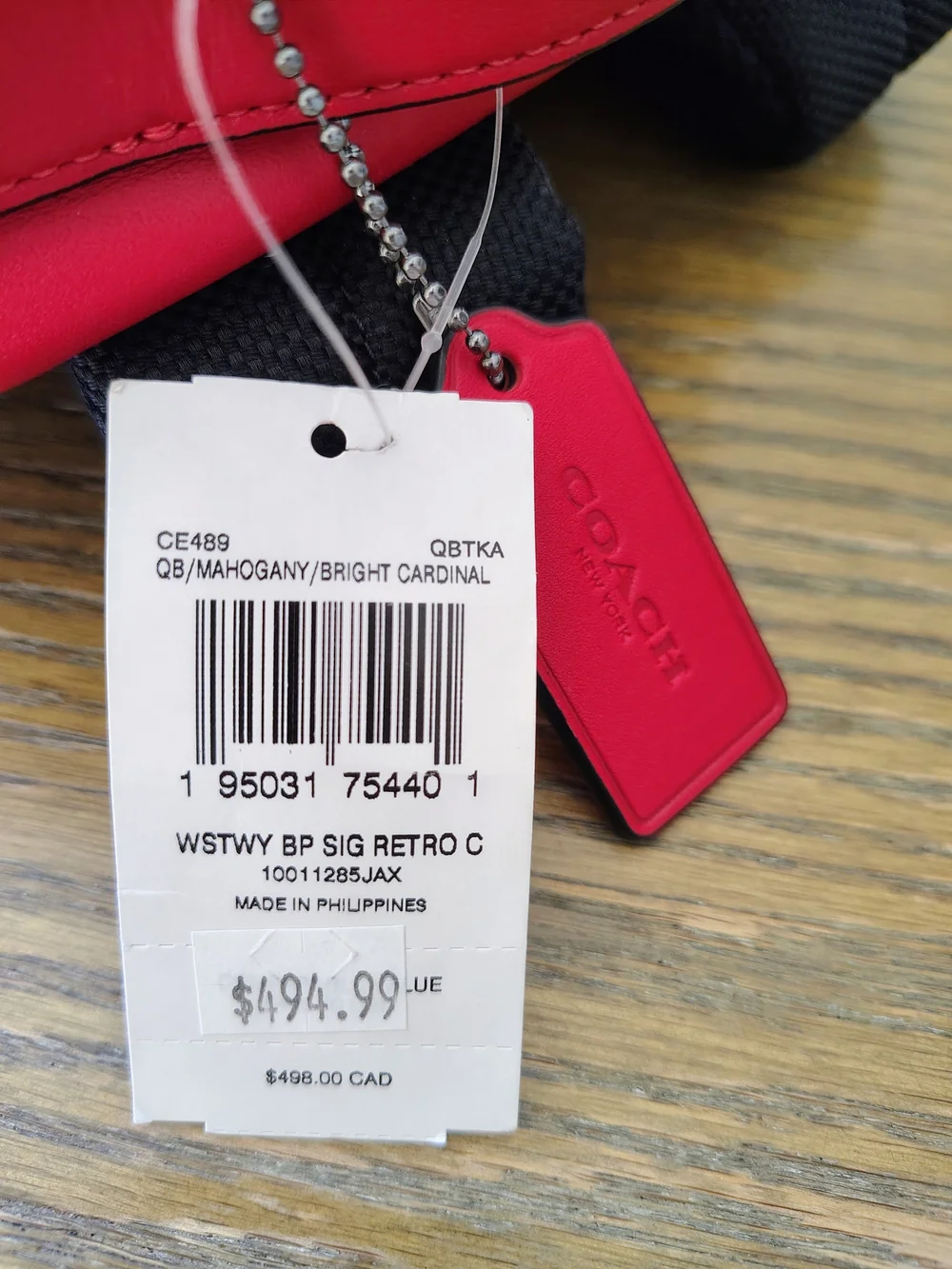 Coach Man WestWay Backpack Signature Retro Canvas CE489 NWT
